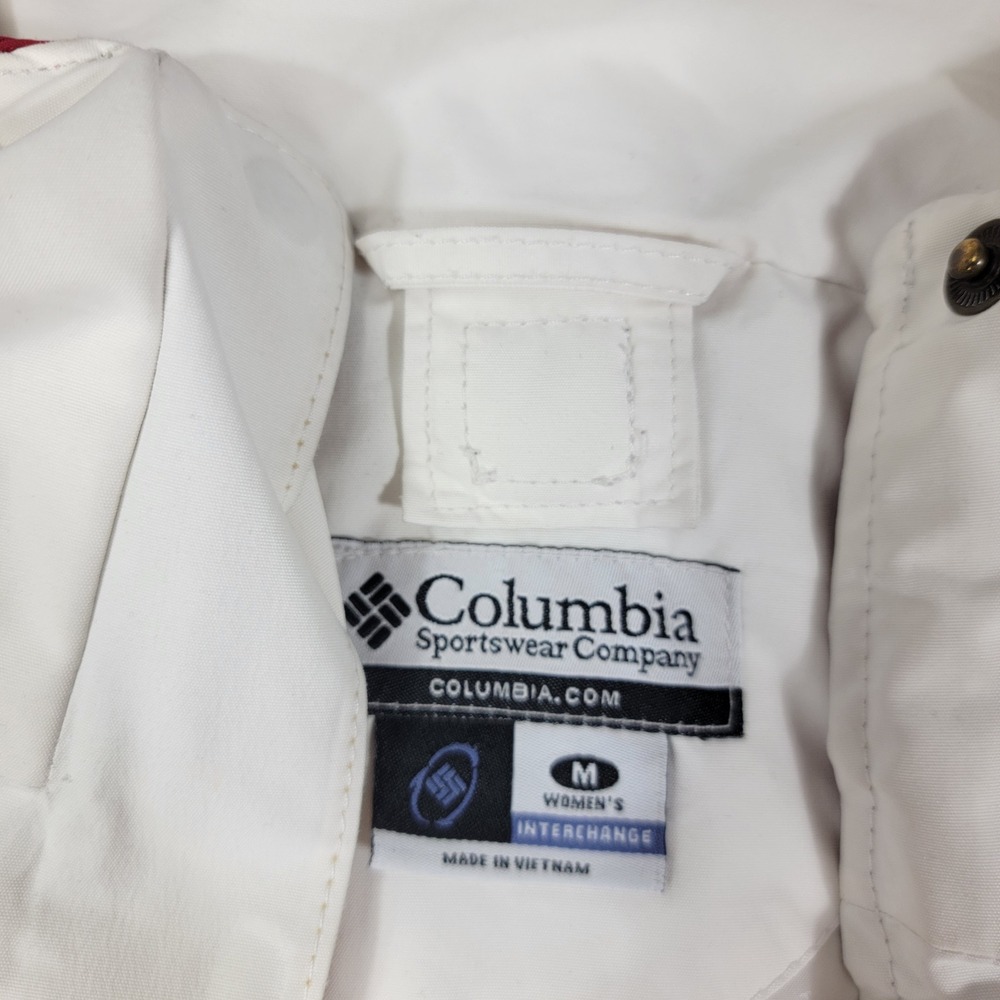 Columbia Womans Bugaboo Jacket Waterproof Windproof Coat Sz Medium, Red, White - Picture 3 of 4
